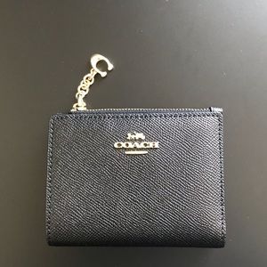 Coach Snap Card Case Wallet in Black
